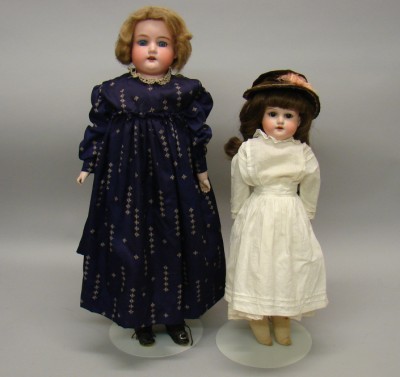 Appraisal: Pair of Armand Marseille shoulderhead dolls A M DEP Brown