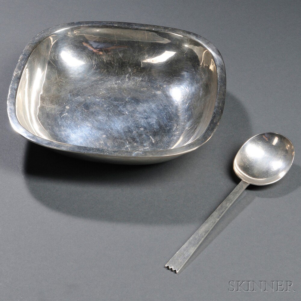 Appraisal: Stone Associates Bowl and Gebelein Serving Spoon Sterling silver Boston