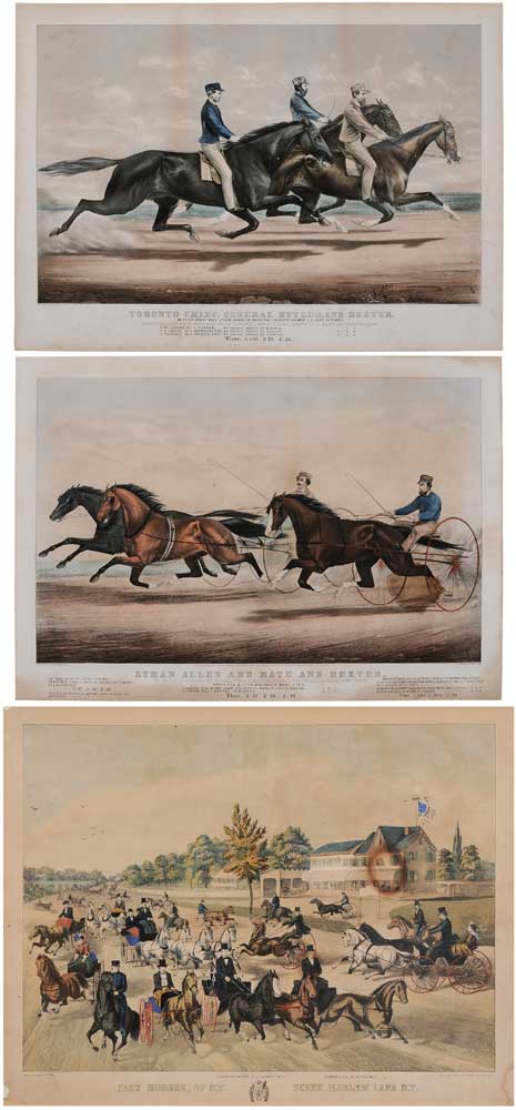 Appraisal: Currier Ives and Thomas Kelly American th century Three horse