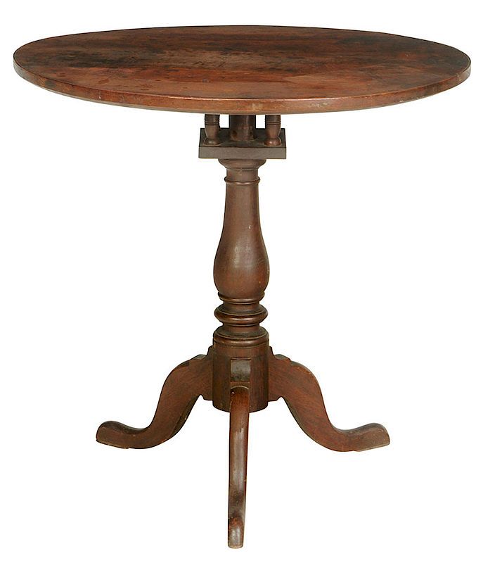 Appraisal: Rare Southern Walnut Tilt Top Tea Table attributed to upstate