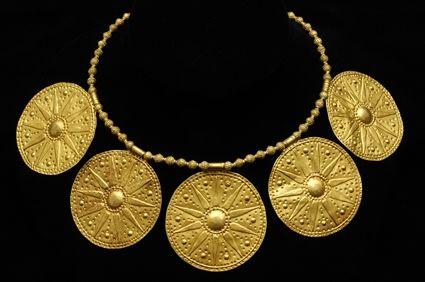 Appraisal: Persian Sunburst-Disk Pendant Necklace