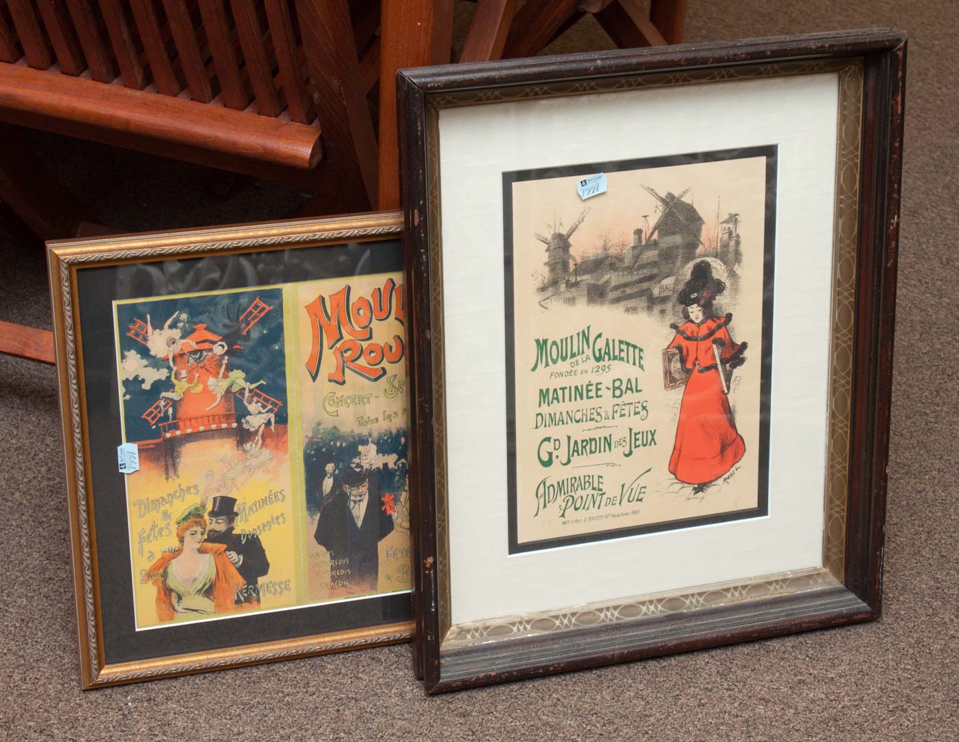 Appraisal: Two framed French prints