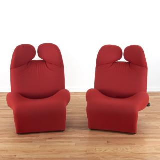 Appraisal: Pair Toshiyuki Kita for Cassina Wink chairs Pair Toshiyuki Kita