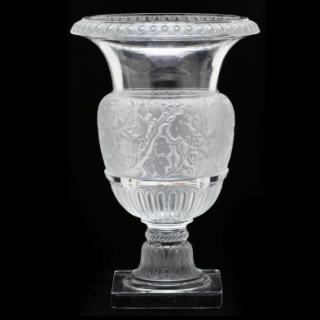 Appraisal: Lalique Versailles Crystal Vase late th century urn form with