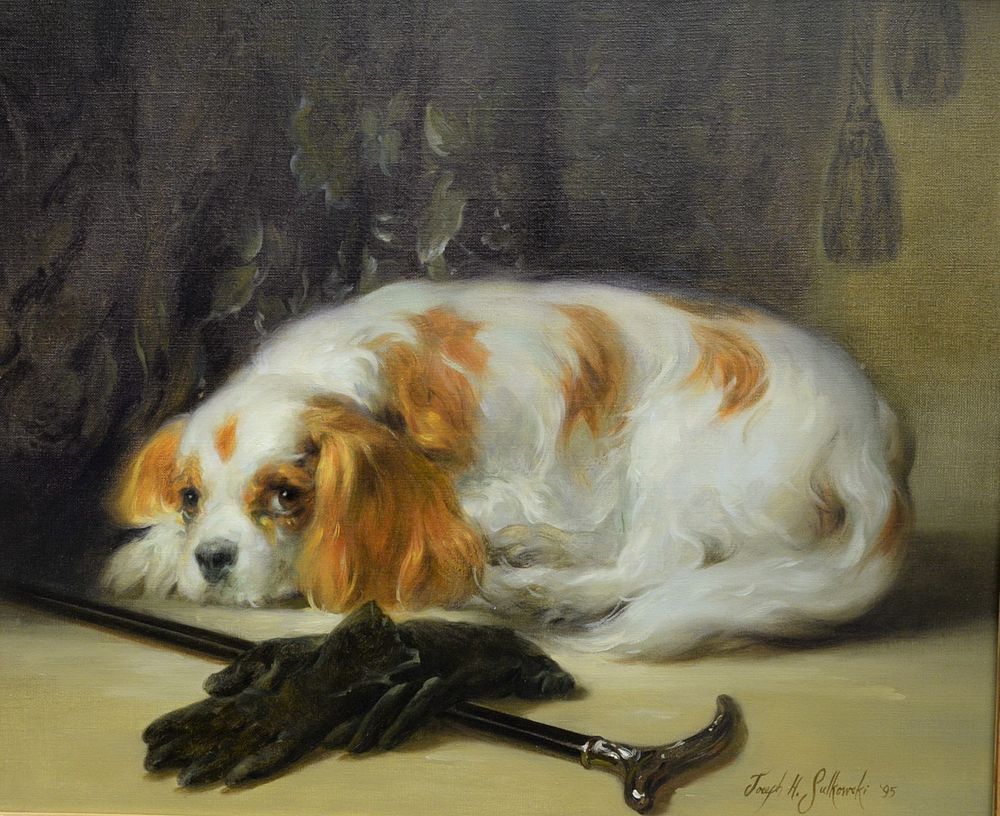 Appraisal: Joseph H Sulkowski American b Cavalier King Charles Spaniel with