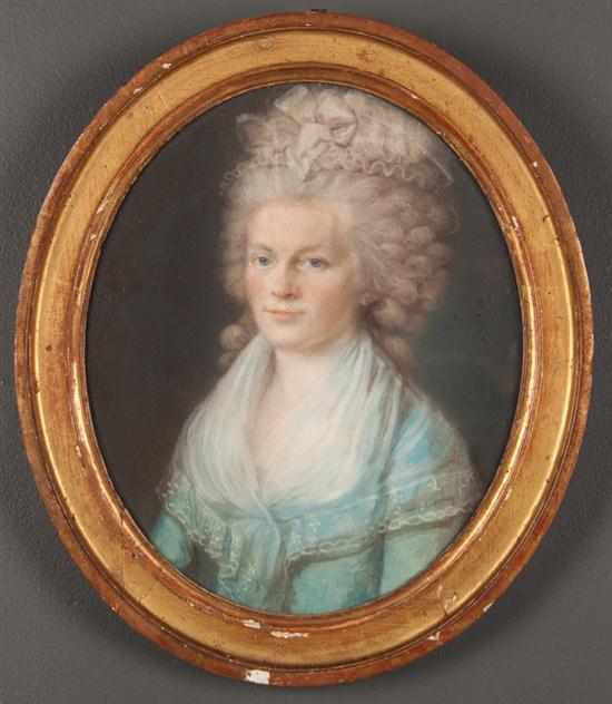 Appraisal: French School late th early th century Portrait of a