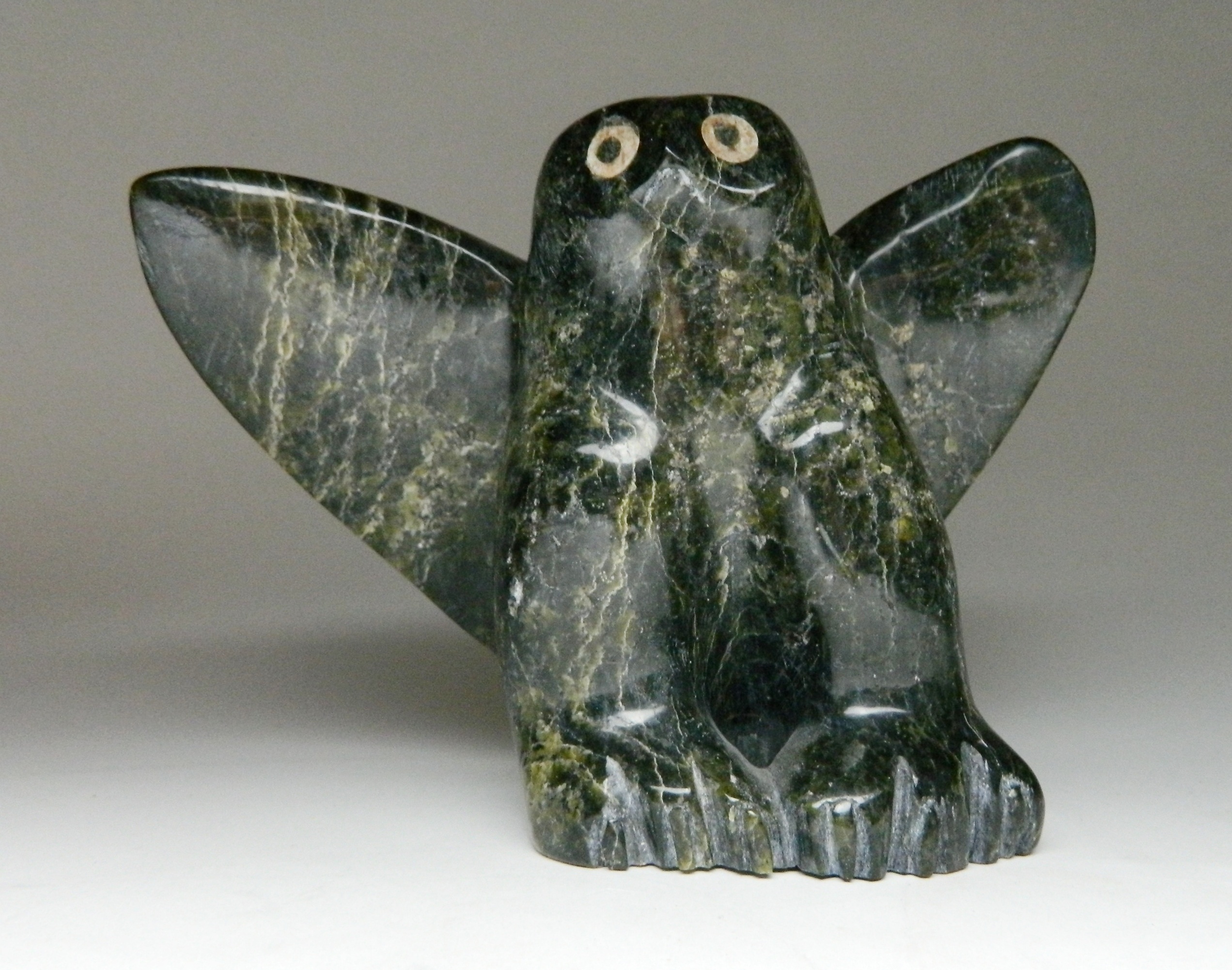 Appraisal: Ohito Ashoona Cape Dorset Owl- stone carving ca x x