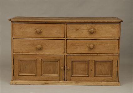 Appraisal: Victorian Elm Top Pine Chest