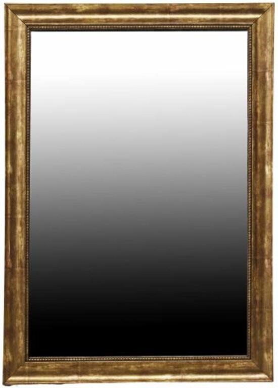 Appraisal: Rectangular gilt framed mirror st c with beveled mirror plate