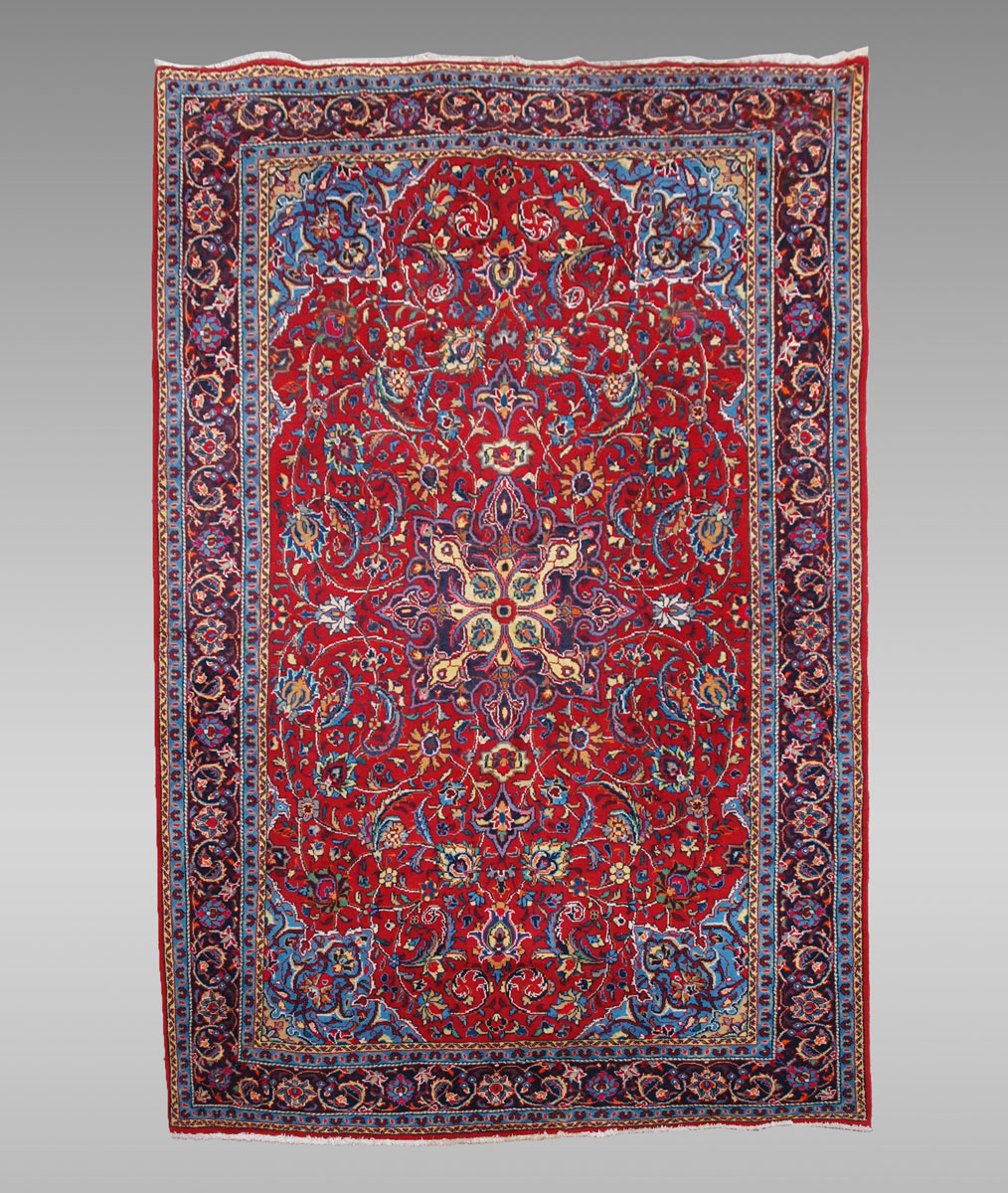 Appraisal: PERSIAN HAND KNOTTED WOOL RUG ' '' x ' ''