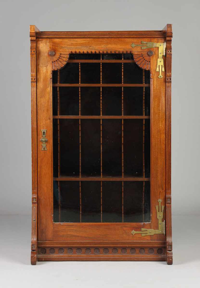 Appraisal: Victorian Single Door Bookcase w Cubbie Holes Old refinish Ht