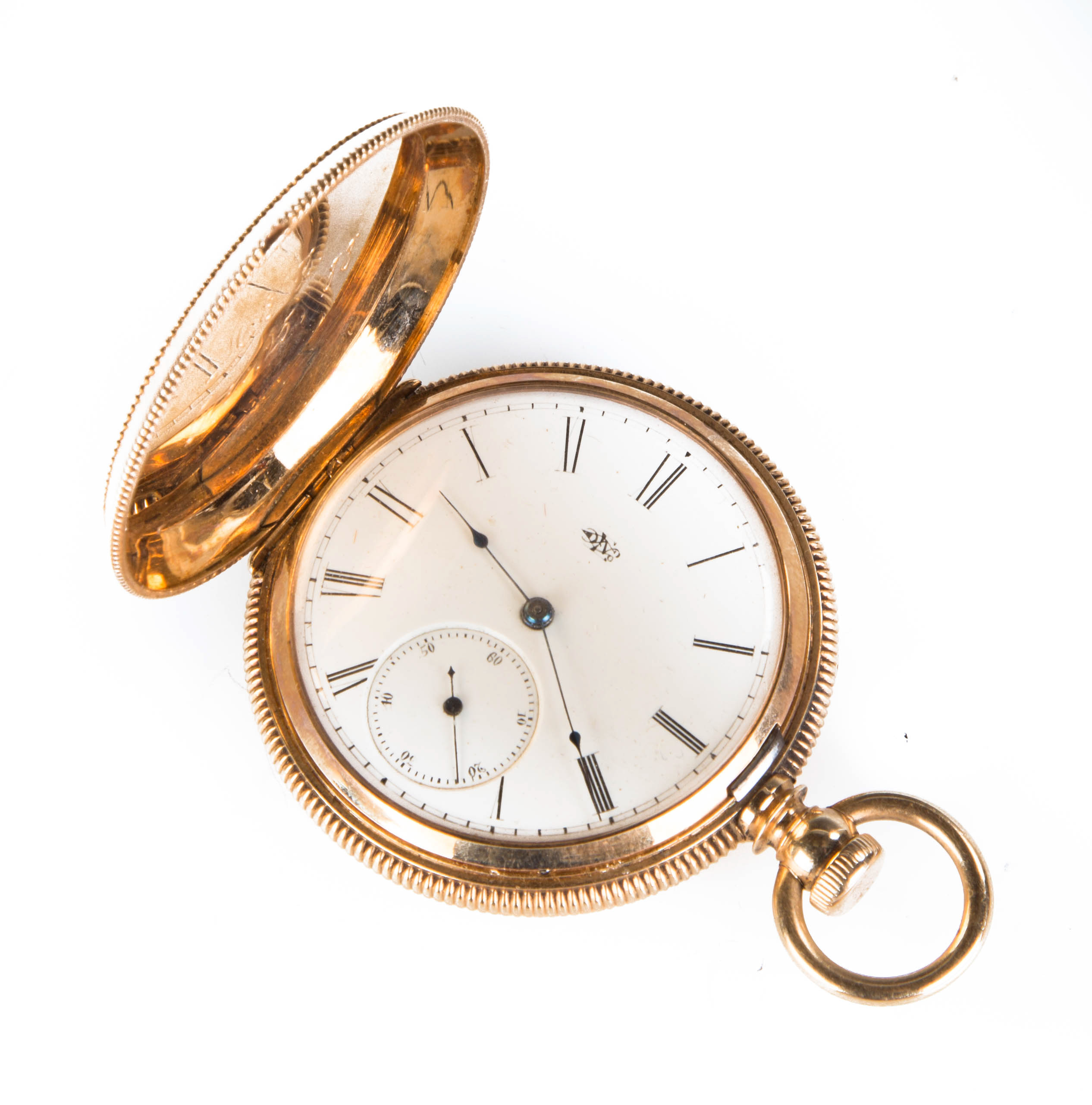 Appraisal: National Watch Company K Gold Pocket Watch Engraved case Movement