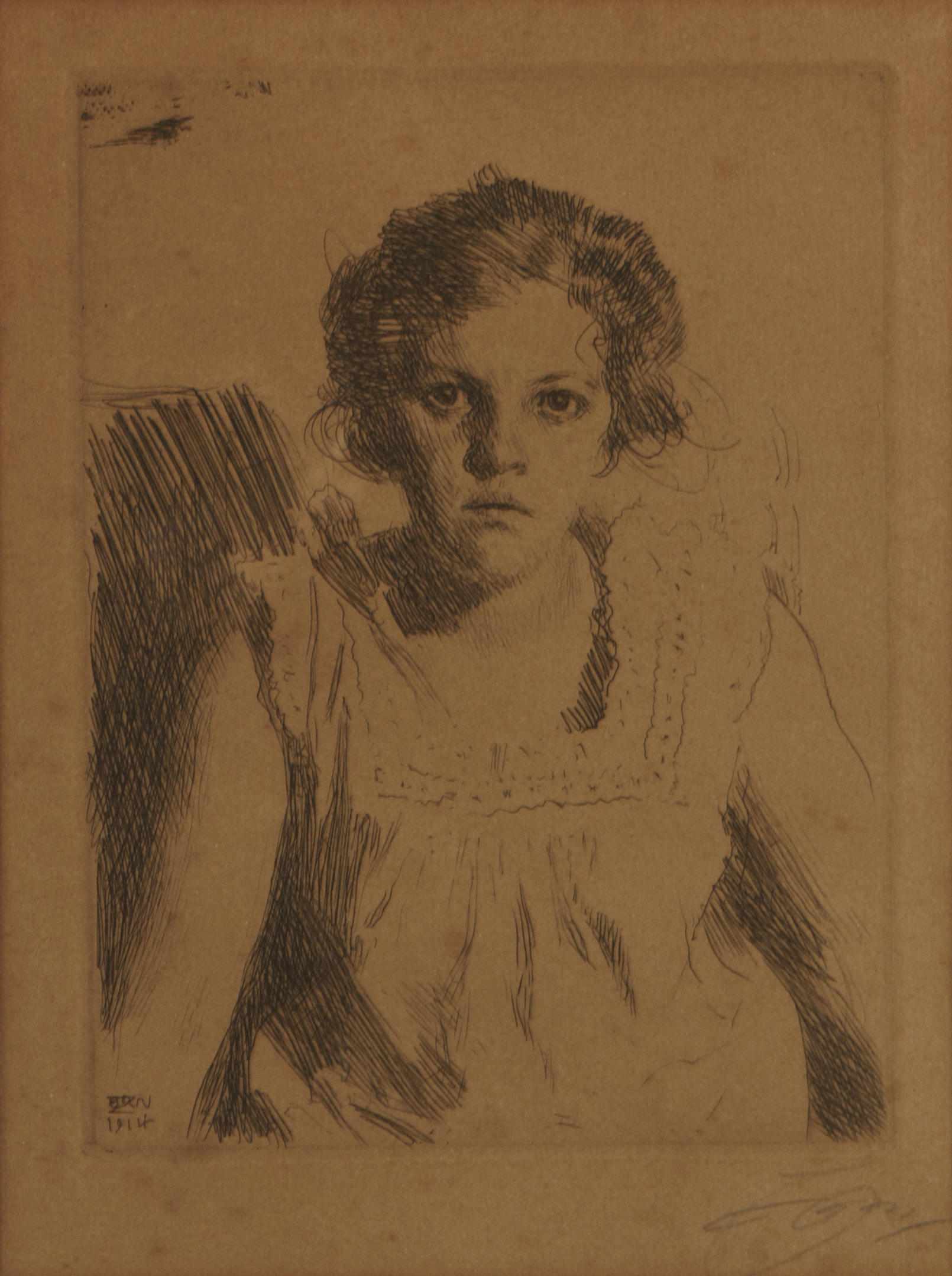 Appraisal: Anders Zorn Swedish - Frida A H H Etching on