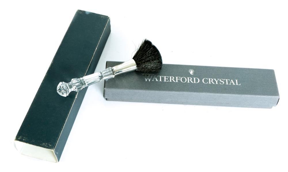 Appraisal: WATERFORD CRYSTAL MAKE UP BRUSH IN BOXWaterford Crystal Make Up