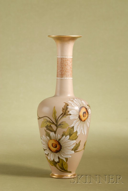 Appraisal: Doulton Lambeth Salt-glaze Carrara Ware Bottle Vase c numbered O