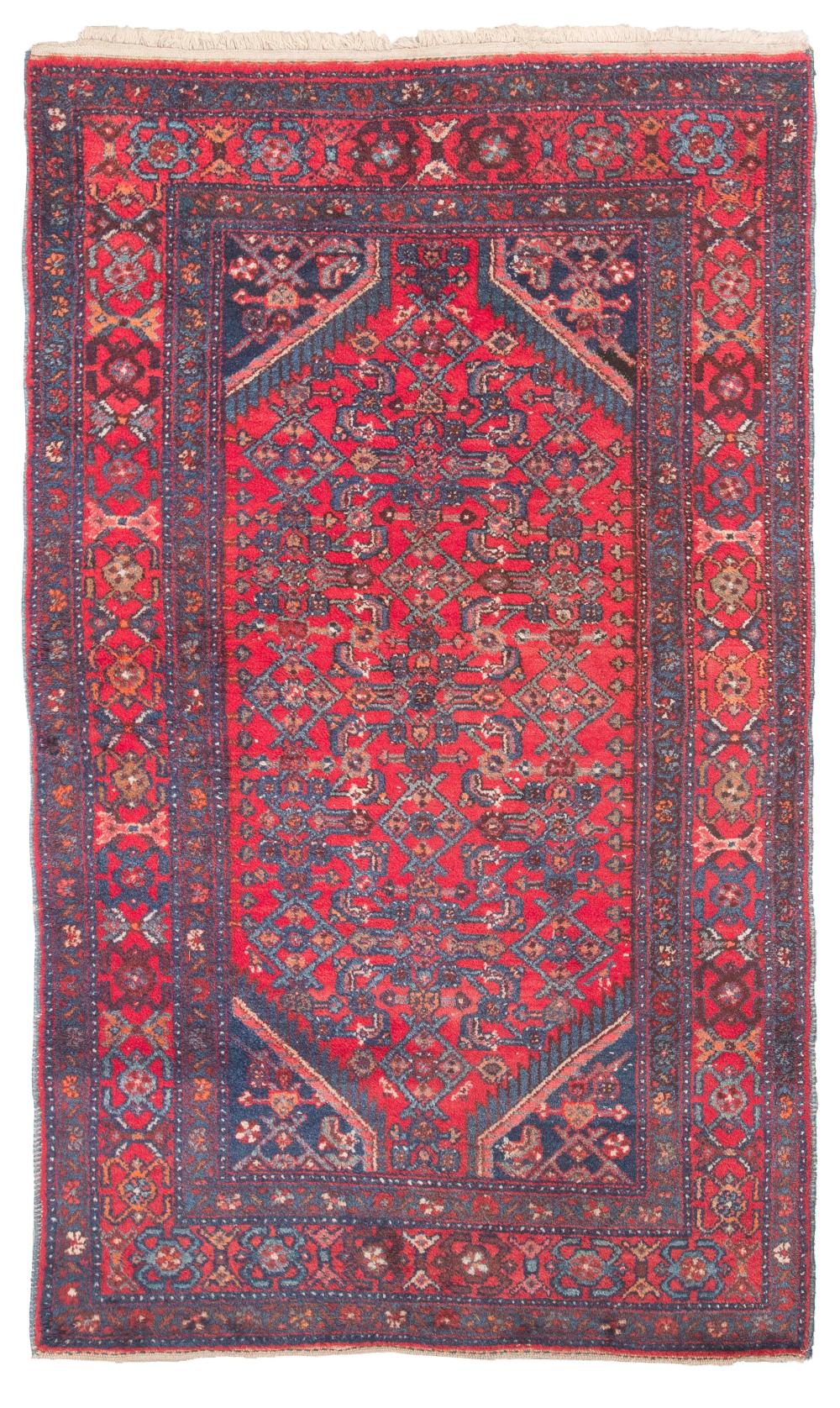 Appraisal: HAMADAN RUG ' X ' MID- TH CENTURYHAMADAN RUG '