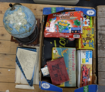 Appraisal: A collection of vintage toys to include Magnetix Auctioneer board