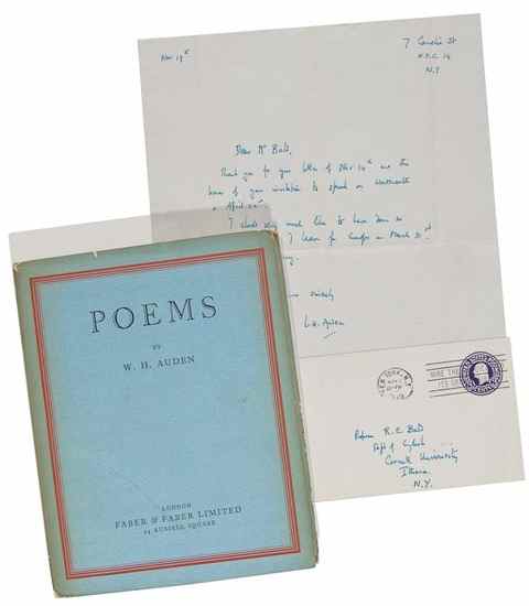 Appraisal: Auden Wystan Hugh Poems first trade edition with an A