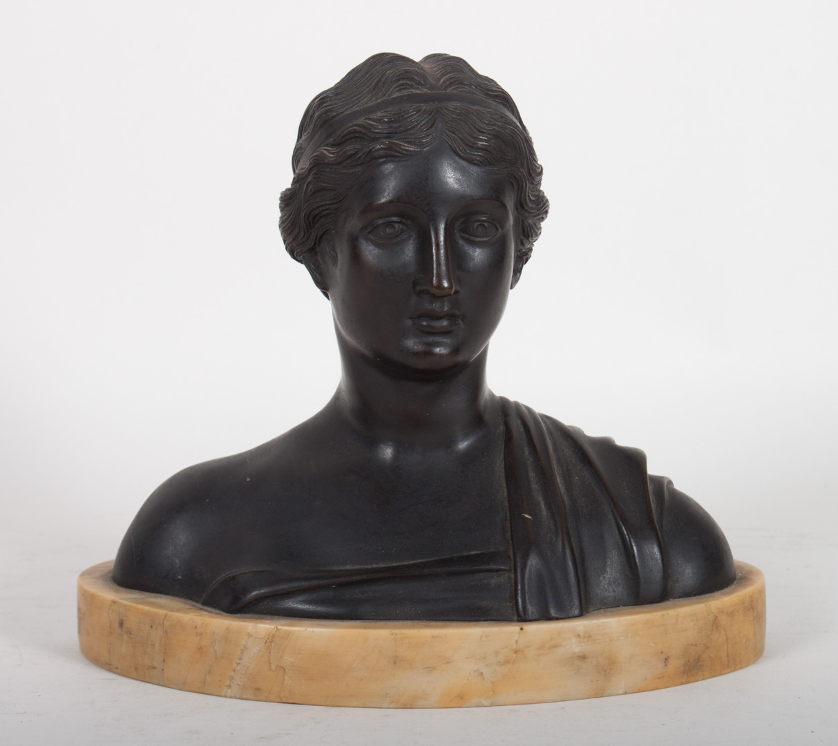 Appraisal: Continental bronze bust of a classical woman late th century