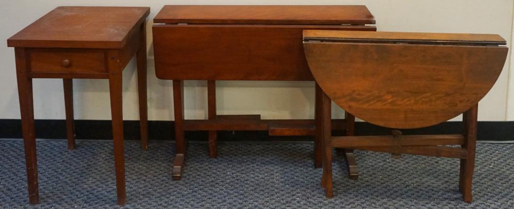 Appraisal: Three Early American Style Stained Fruitwood Tables