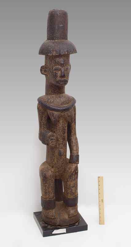 Appraisal: CARVED AFRICAN URHOBO ANCESTOR FIGURE NIGERIA '' x '' x