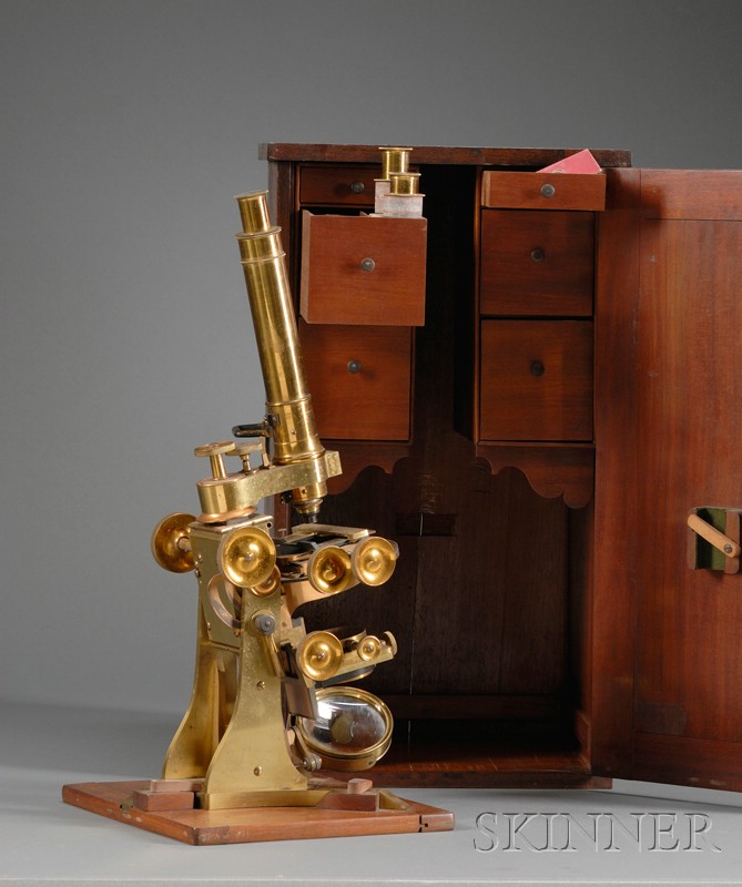 Appraisal: Brass Compound Microscope by A Ross London No tri-foot base