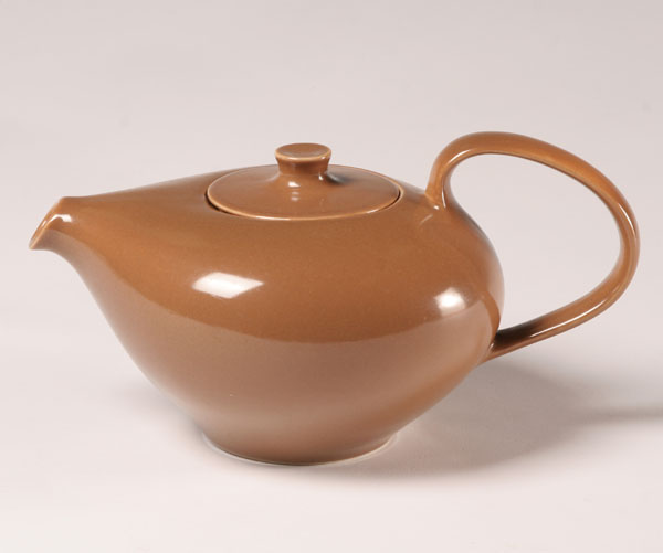 Appraisal: Russel Wright Iroquois Redesigned Teapot with Lid Nutmeg long x