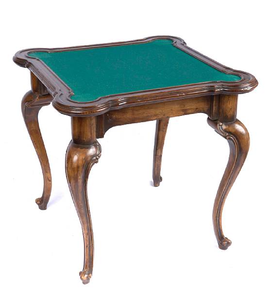 Appraisal: A Louis XV style walnut games table height in width