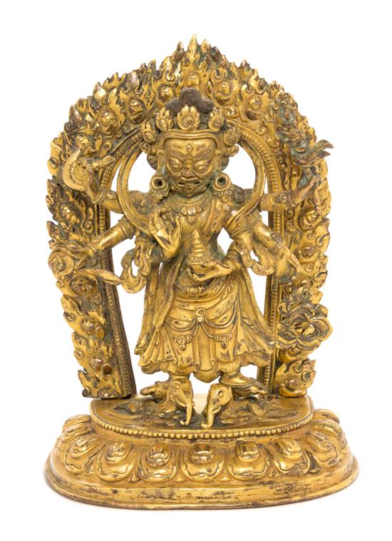 Appraisal: Sale Lot A Sino-Tibetan Gilt Bronze Figure of a Bodhisattva