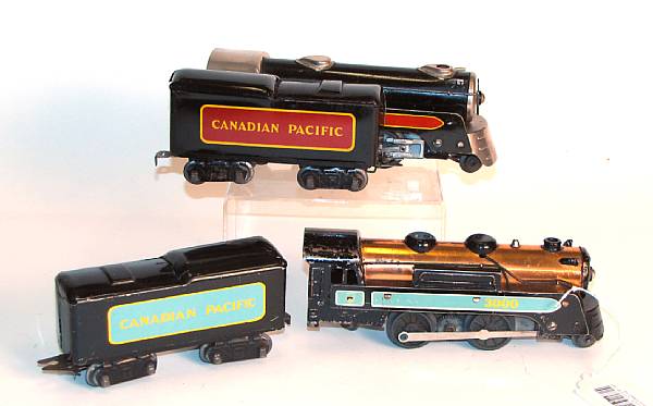 Appraisal: Marx Engines CP tenders Grouping of Canadian Pacific engines assorted