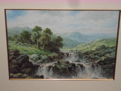 Appraisal: CHARLES A BOOL fl 's Lakeland Waterfall a pair of