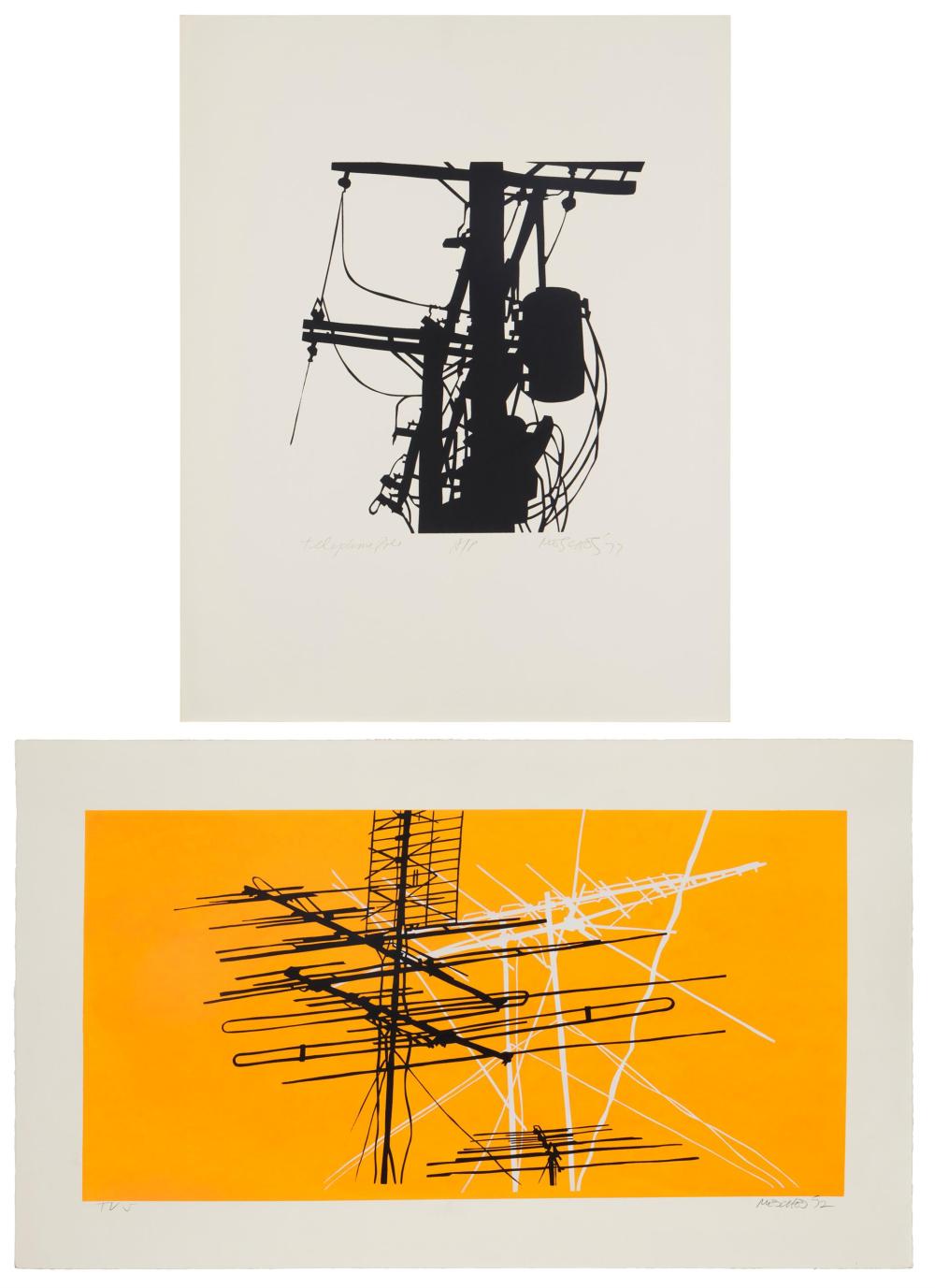 Appraisal: Arnold Mesches - TV and Telephone Pole Each Screenprint on