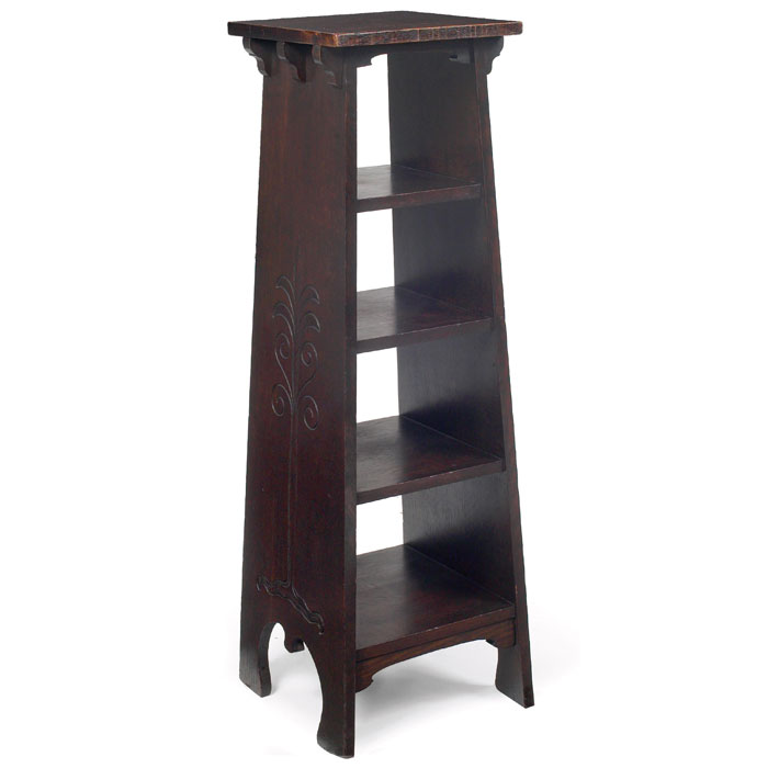 Appraisal: Early Gustav Stickley magazine stand for Tobey Furniture Company square