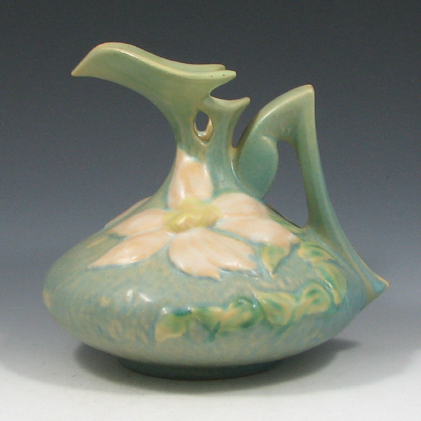 Appraisal: Roseville Clematis - Ewer Roseville Clematis ewer in blue Marked