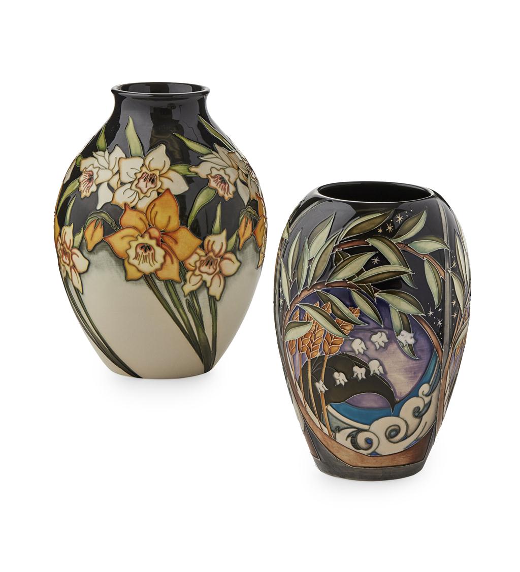 Appraisal: MOORCROFT POTTERY FOUR VASES CIRCA comprising an OVOID VASE decorated