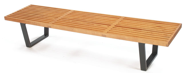 Appraisal: George Nelson Platform bench by Herman Miller s birch top