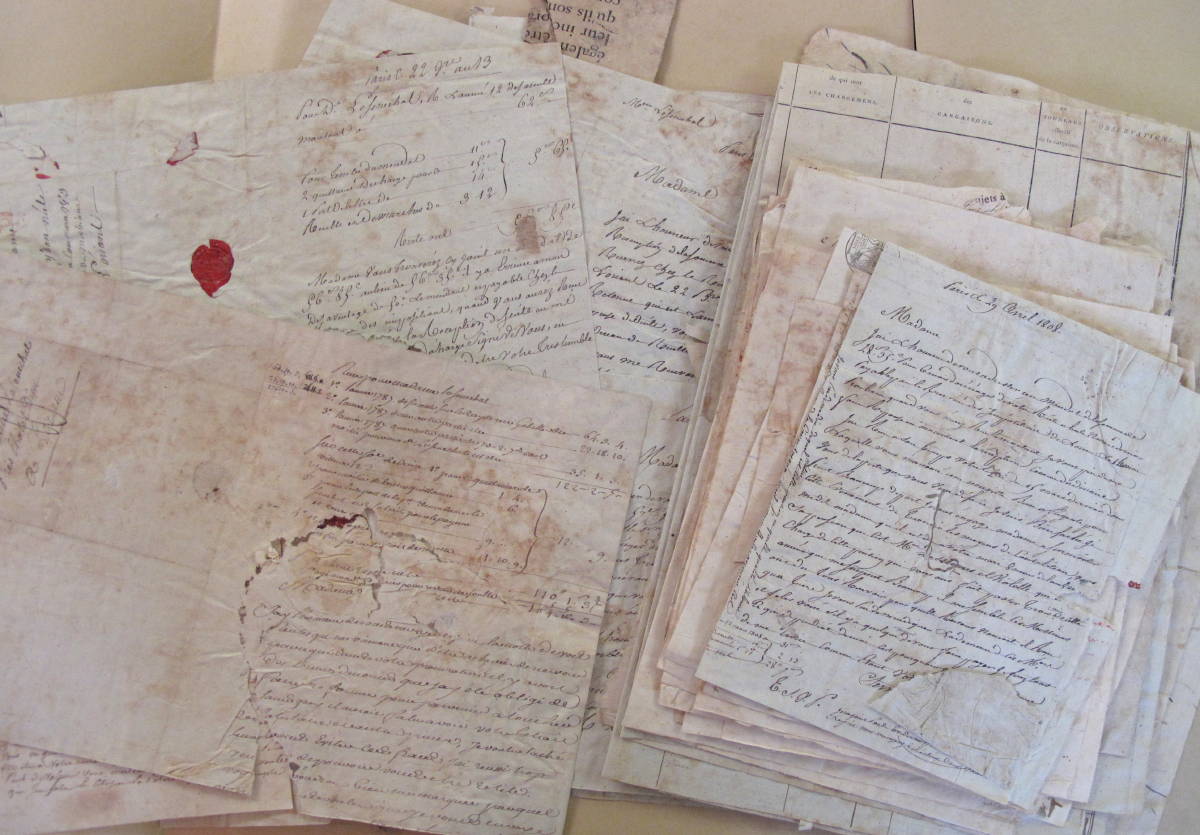 Appraisal: COLLECTION OF FRENCH MARITIME LETTERS - Together with a group