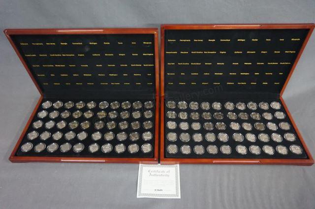 Appraisal: - P D State Quarter Gem BU Sets With Display