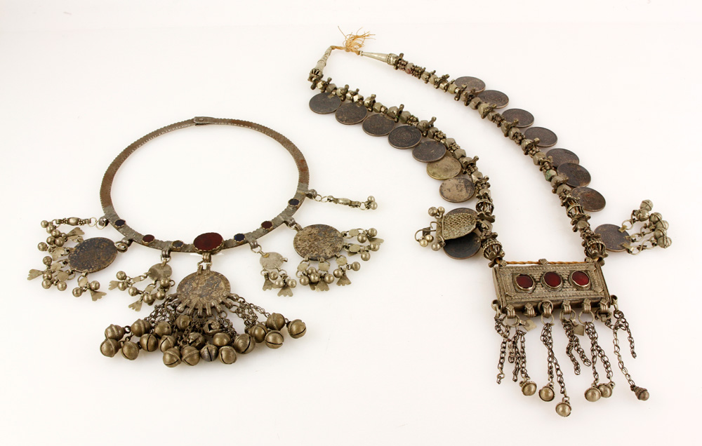 Appraisal: - Lot of Yemeni Wedding Necklaces Lot of two Yemeni