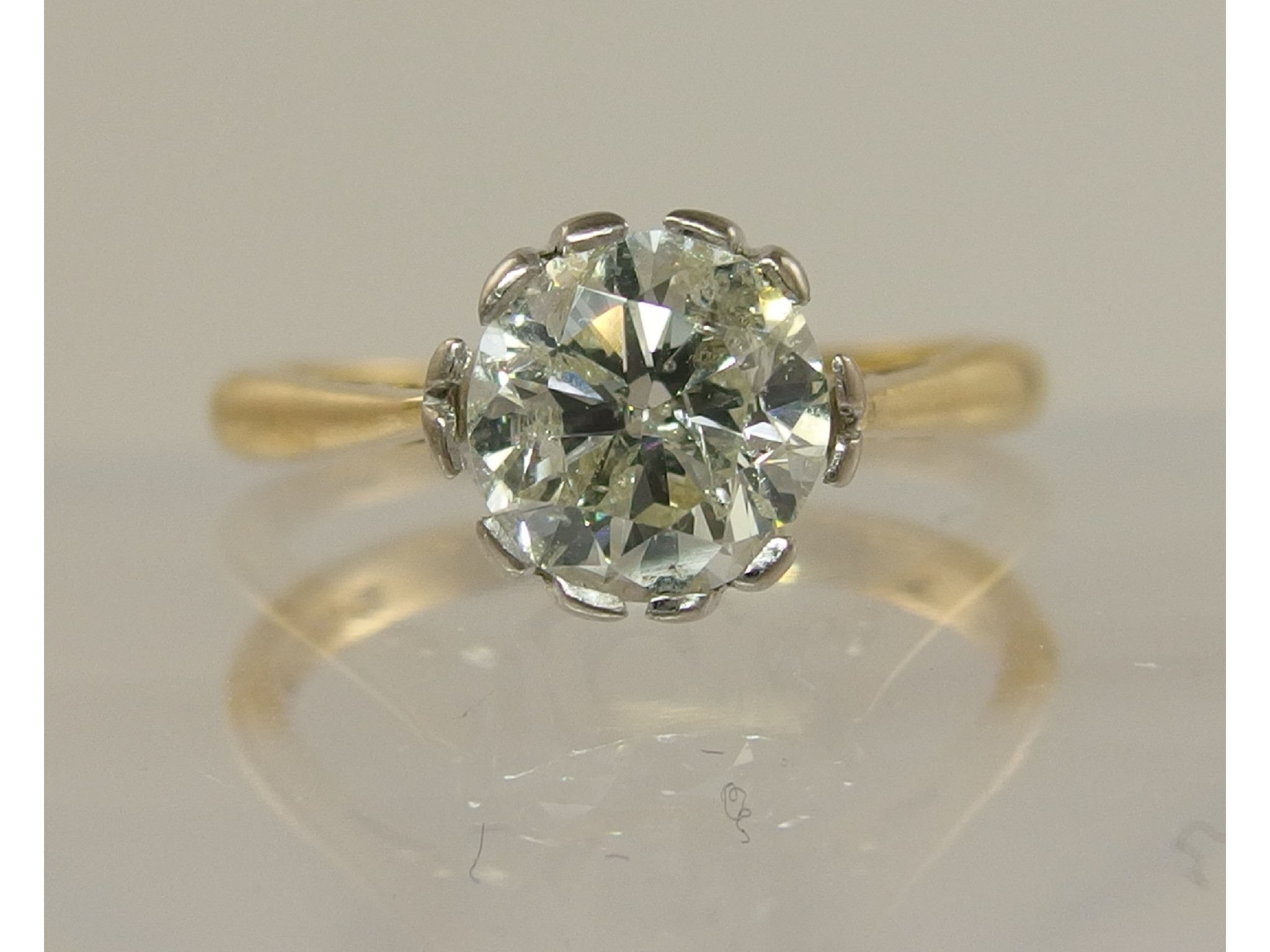 Appraisal: An ct diamond solitaire of approx ctin white gold twin