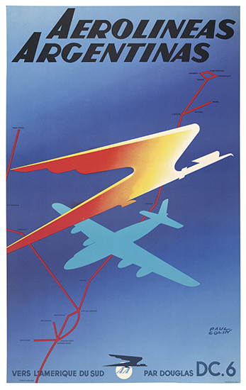 Appraisal: PAUL COLIN - AEROLINEAS ARGENTINAS Circa x inches x cm