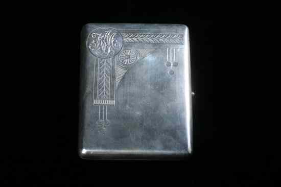 Appraisal: RUSSIAN SILVER CIGARETTE CASE CH Cyrillic maker's mark Kokoshnik mark