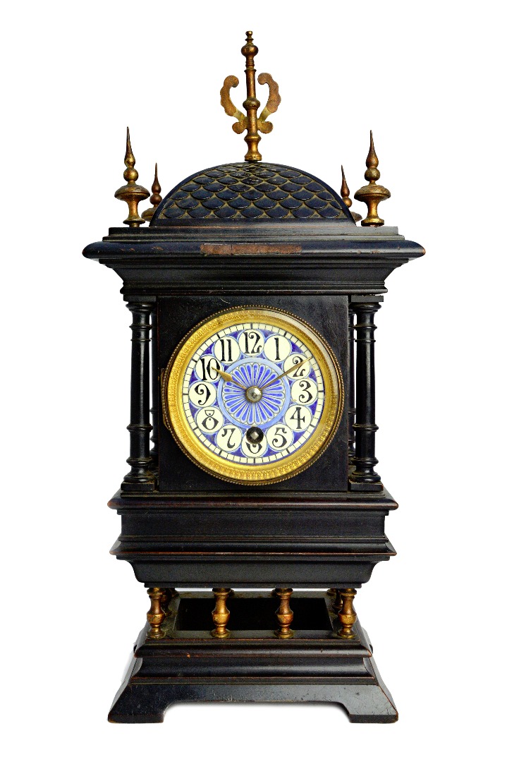 Appraisal: A French mantel clock late th century the domed carved