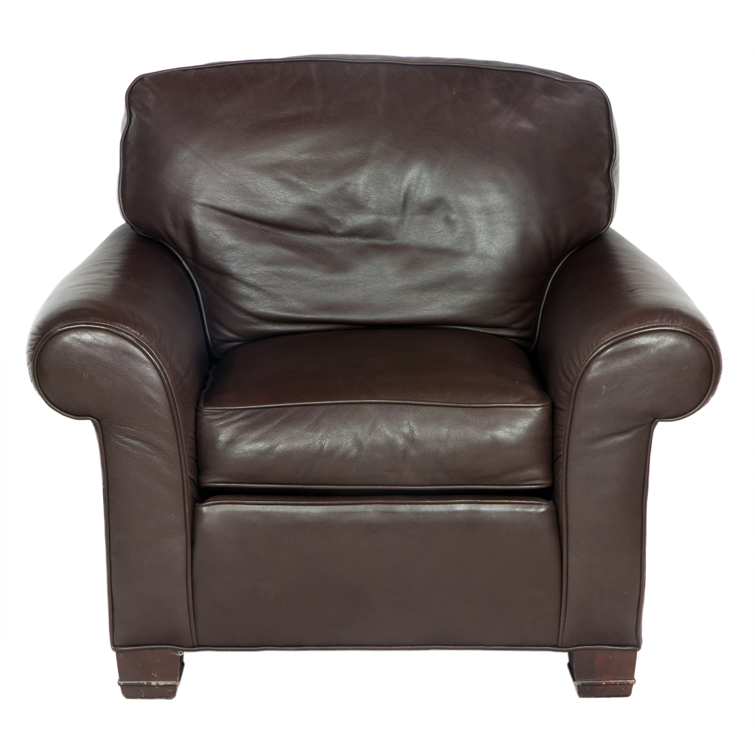 Appraisal: A WHITTEMORE-SHERRILL LEATHER CLUB CHAIR A Whittemore-Sherrill leather club chair