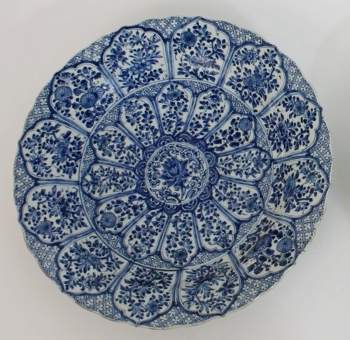 Appraisal: A Chinese blue and white charger Kangxi circa painted with