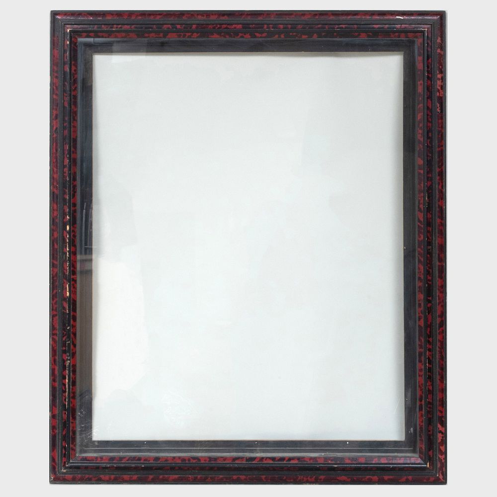 Appraisal: Flemish Baroque Style Faux Tortoiseshell Picture Frame Fitted with a