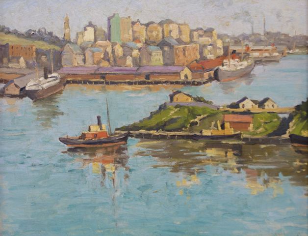 Appraisal: A W Walter - The Harbour oil on board together