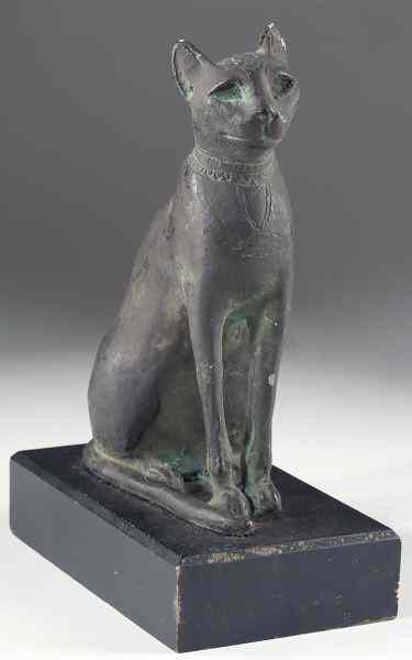 Appraisal: Metropolitan Museum of Art Cat Statuetteafter an Egyptian bronze original