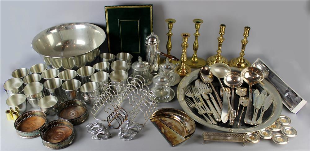 Appraisal: QUANTITY OF PEWTER BRASS AND METAL TABLEWARES INCLUDING KIRK STIEFF