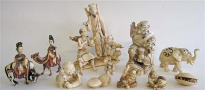 Appraisal: Collection of assorted small elephant ivory figures